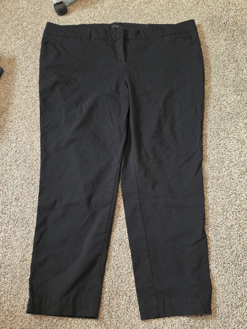 Worthington Black Ankle Straight-Leg Dress Pants